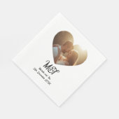 Serviette En Papier Wedding or engagement personalised napkins (Coin)
