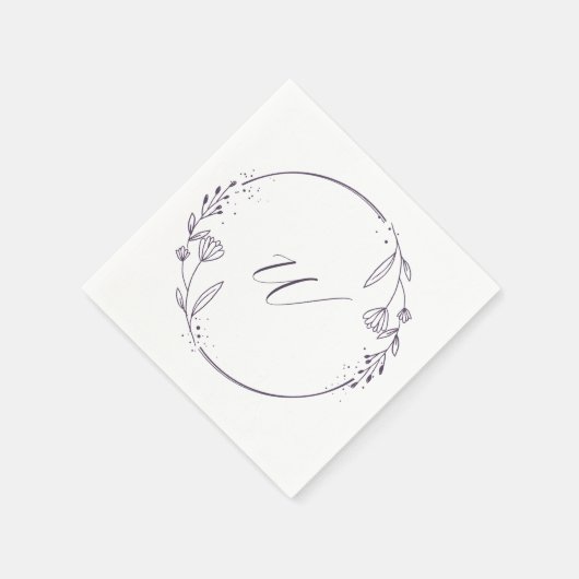 Serviette En Papier Wedding Reception Initial Napkins (Coin)