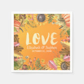 Serviette En Papier Wedding shower Automne Érable Feuille Citrouille T (Devant)