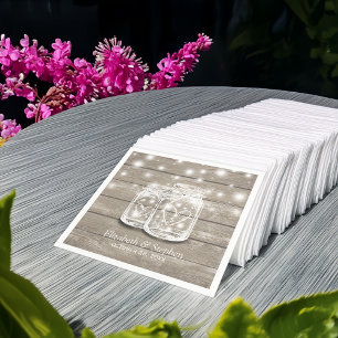 Serviette En Papier Wedding shower de cordes de pot en bois rustique M