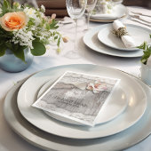 Serviette En Papier Wedding shower de la dentelle florale en bois rust