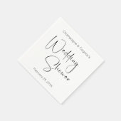 Serviette En Papier Wedding shower de script moderne (Coin)