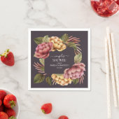 Serviette En Papier Wedding shower Dramatique Couples Floraux (En situation)