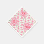 Serviette En Papier Wedding shower floral rose de la carnation (Coin)