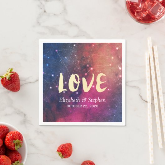 Serviette En Papier Wedding shower Gorgeous Star Nebula Constellations (En situation)