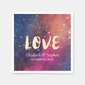 Serviette En Papier Wedding shower Gorgeous Star Nebula Constellations (Devant)