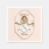 Serviette En Papier Wedding shower nuptial Papier de Bachelorette (Devant)