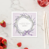 Serviette En Papier Wedding shower nuptiale aquarelle Lilac Lavender (En situation)