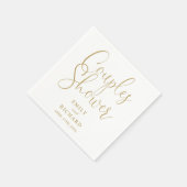 Serviette En Papier Wedding shower nuptiale Chic Gold Elegant Couples (Coin)