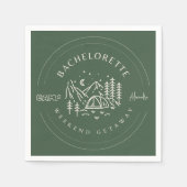 Serviette En Papier Week-end Camping Bachelorette (Devant)