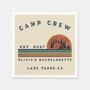 Serviette En Papier Week-end de camping personnalisé pour enterrement