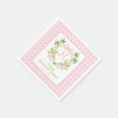 Serviette En Papier Week-end de célibataire Crest Monogramme de Palm B (Coin)