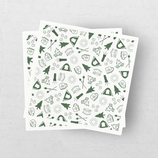Serviette En Papier Week-end de célibataire Moderne Campagne Verte