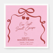 Serviette En Papier Week-end de célibataire Rose et Rouge Cerise