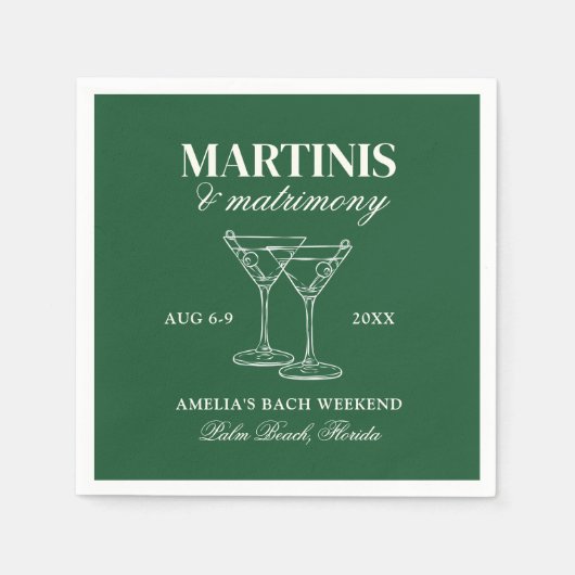 Serviette En Papier Week-end de maris et mariage (Devant)