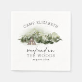Serviette En Papier Week-end en Bois Camping Bachelorette (Devant)