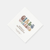 Serviette En Papier Week-end Retro Bachelorette Party Girls (Coin)