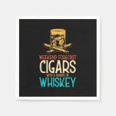 Serviette En Papier Weekend Cigars With A Chance Of Whiskey (Devant)