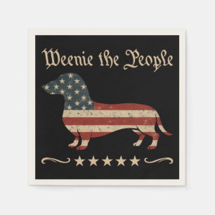 Serviette En Papier Weenie Le Peuple Dachshund 4 juillet