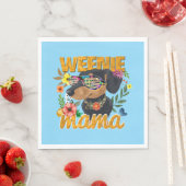 SERVIETTE EN PAPIER WEENIE MAMA PAPIER NAPKINS (En situation)
