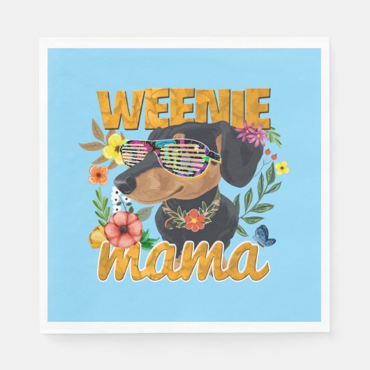 SERVIETTE EN PAPIER WEENIE MAMA PAPIER NAPKINS (Devant)