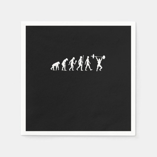 Serviette En Papier Weightlifting Evolution Weightlifter Gym Gift (Devant)