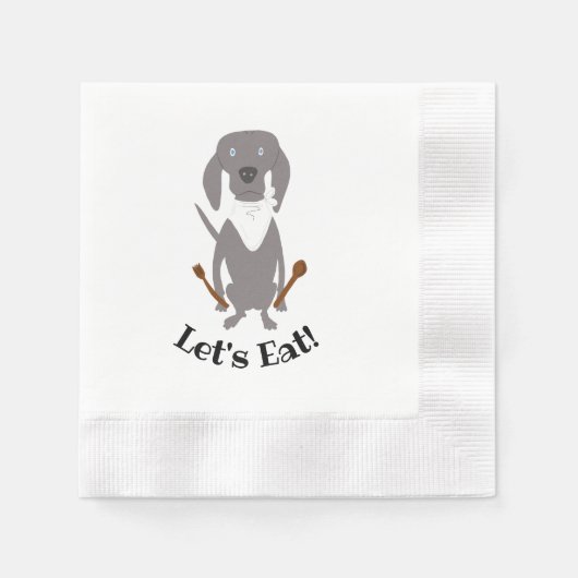 Serviette En Papier Weim Chef Weimaraner Gray Ghost Chien Cook (Devant)