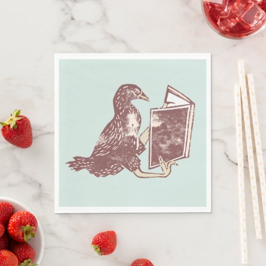 Serviette En Papier Weka Bird Lire un livre (En situation)