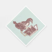 Serviette En Papier Weka Bird Lire un livre (Coin)