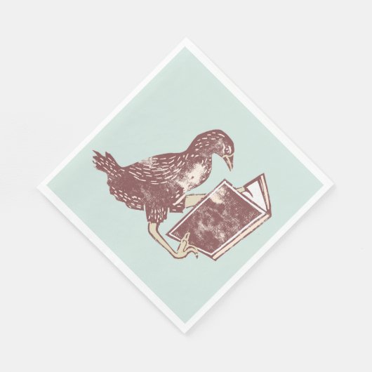 Serviette En Papier Weka Bird Lire un livre (Coin)