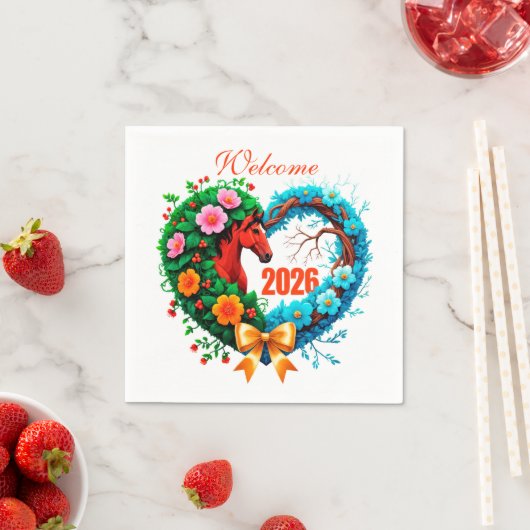 Serviette En Papier Welcome 2026 (En situation)