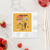 SERVIETTE EN PAPIER WELCOME AGAIN (En situation)