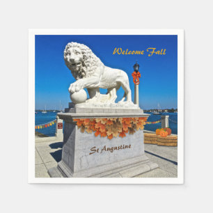 Serviette En Papier Welcome Fall Coastal St Augustine Floride