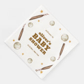 Serviette En Papier Welcome Neutral Batter Up Baseball Baby Shower (Coin)