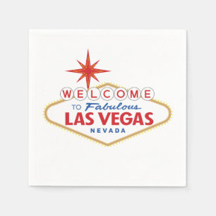 Serviette En Papier Welcome to Fabulous Las Vegas, Neigée