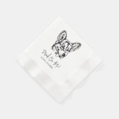 Serviette En Papier Welsh Corgi Chien Cocktail personnalisé Napkin (Coin)