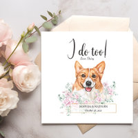 Welsh Corgi Chien Mariage Cocktail Napkins