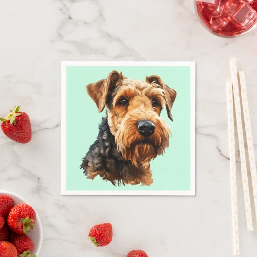 Serviette En Papier Welsh Terrier (En situation)