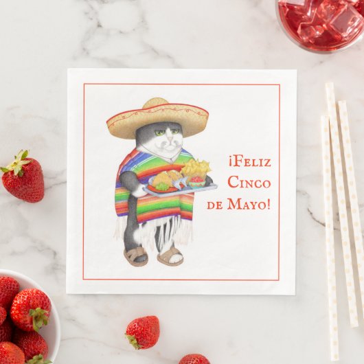 Serviette En Papier WENDELITO Cinco de Mayo Dîner standard Napkin (En situation)