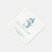 Serviette En Papier We're Snow Excited Snowmen Boy Baby Shower (Coin)