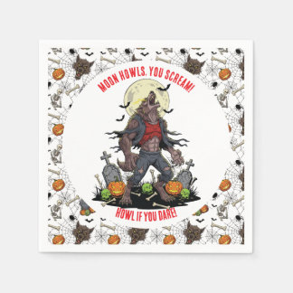 Serviette En Papier 🐺 Werewolf Halloween serviettes 🎃 💀
