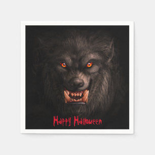 Serviette En Papier Werewolf (Lycanthropie) Papier d'Halloween Napkin