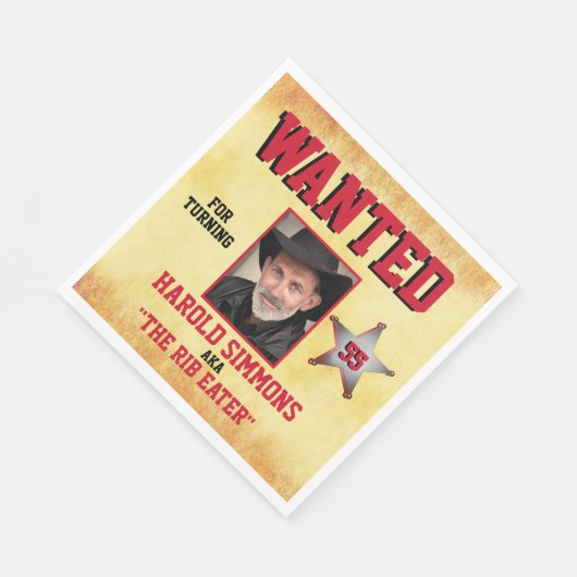 Serviette En Papier Western Birthday Recherché (Coin)