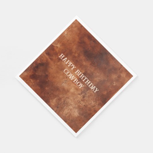 Serviette En Papier Western Brown Howdy Cowboy Brown (Coin)