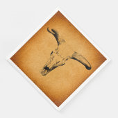 Serviette En Papier Western Bull Horns (Coin)