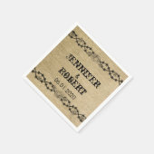 Serviette En Papier Western Burlap Mariage Napkin (Coin)