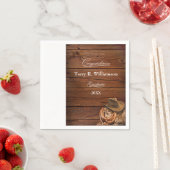 Serviette En Papier Western Casquette et Lasso Graduation Party (En situation)