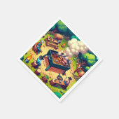 Serviette En Papier Western Cookout Grilling Party (Coin)