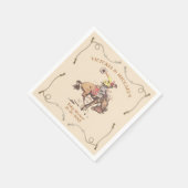 Serviette En Papier Western Cowboy Bucking Bronco (Coin)