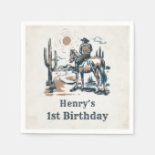 Serviette En Papier Western Cowboy fête d'anniversaire (Devant)